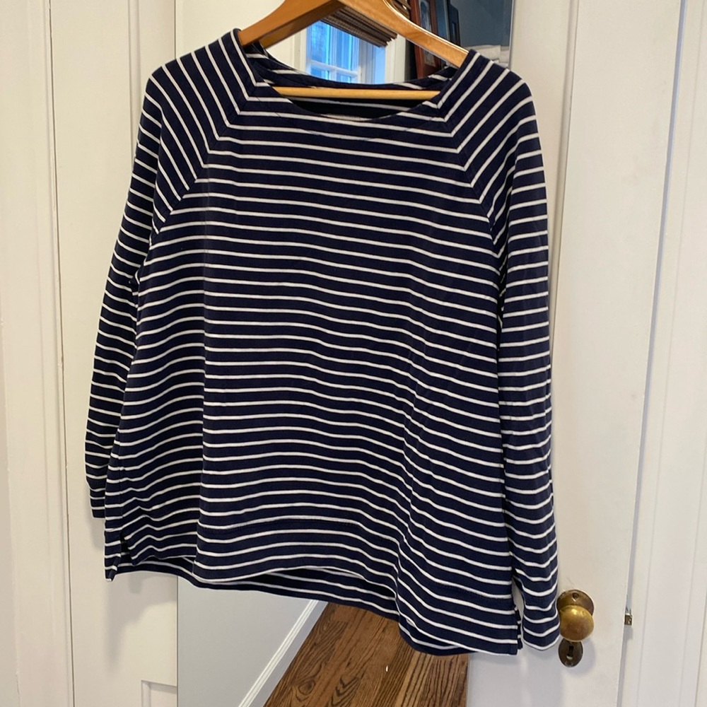 LLBean Striped Boat Neck Shirt Women’s Size 2xl